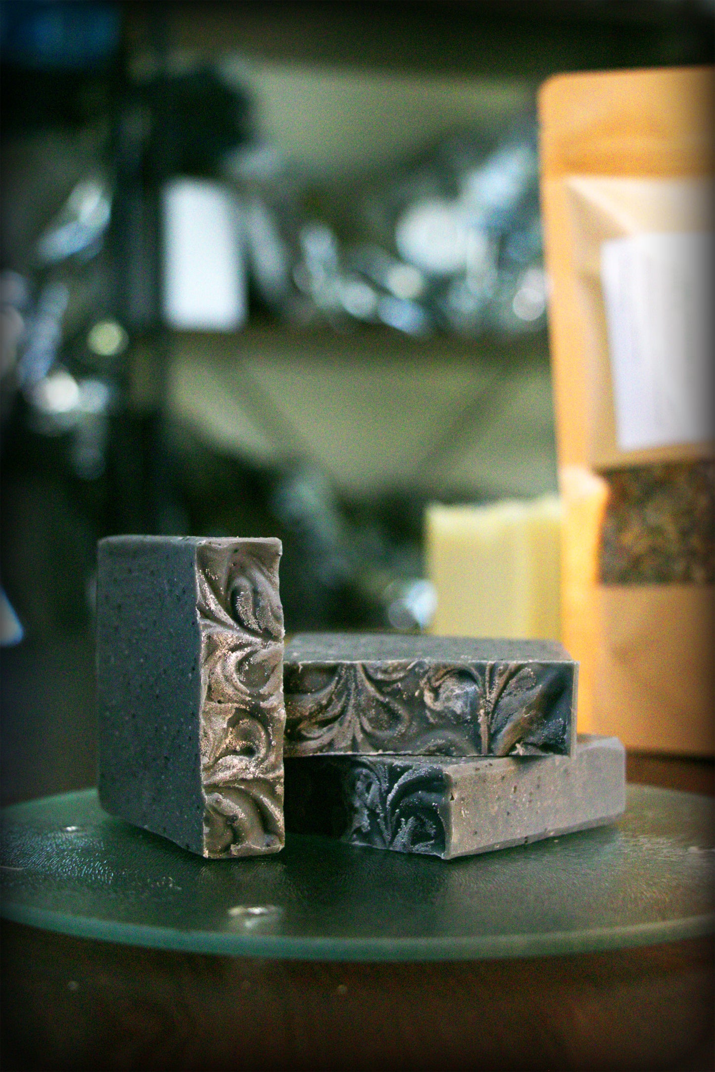 Activated Charcoal w/ Tea Tree Essential Oil and Poppy Seeds Handmade Soap Bar